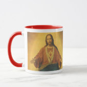 Vintage Religion, heiliges Herz Jesu Christi Tasse (Links)