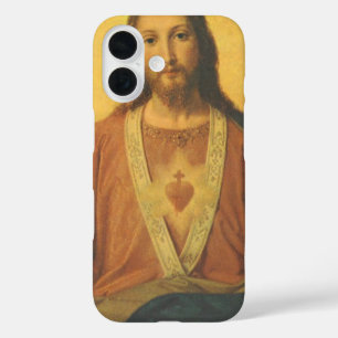 Vintage Religion, Heiligstes Herz Jesu Christi iPhone 16 Hülle
