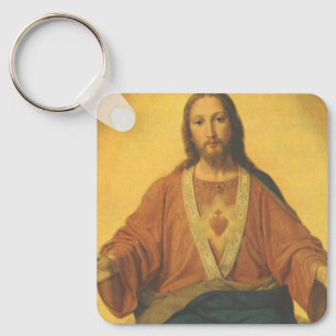 Vintage Religion, Heiligstes Herz Jesu Christi Schlüsselanhänger