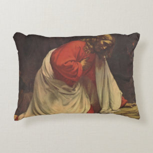 Vintage Religion Jesus Christus Garten von Gethsem Dekokissen