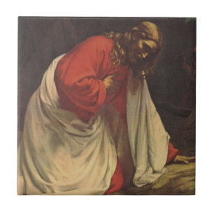 Vintage Religion Jesus Christus Garten von Gethsem Fliese