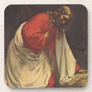 Vintage Religion Jesus Christus Garten von Gethsem Getränkeuntersetzer