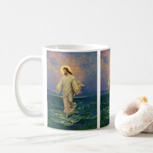 Vintage Religion, Jesus Christus geht auf dem Wass Kaffeetasse