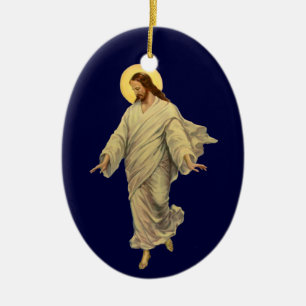 Vintage Religion, Jesus Christus geht auf dem Wass Keramik Ornament