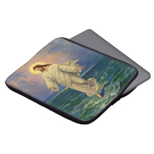 Vintage Religion, Jesus Christus geht auf dem Wass Laptopschutzhülle