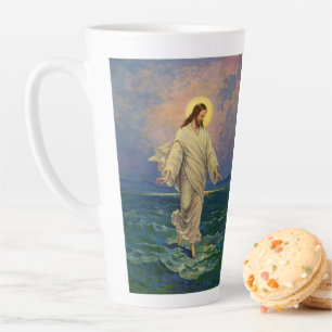 Vintage Religion, Jesus Christus geht auf dem Wass Milchtasse