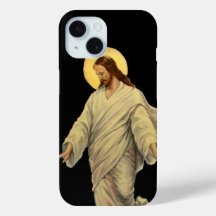 Vintage Religion, Jesus Christus läuft auf dem Was iPhone 15 Hülle