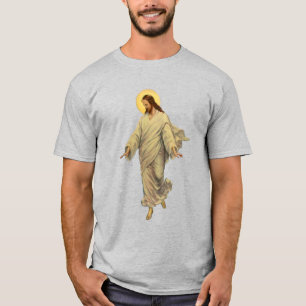 Vintage Religion, Jesus Christus läuft auf dem Was T-Shirt