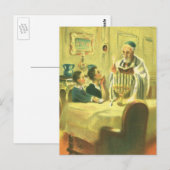 Vintage Religion, Judentum, Licht der Menorah Postkarte (Vorne/Hinten)