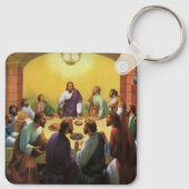 Vintage Religion, Last Supper with Jesus Christ Schlüsselanhänger (Rückseite)