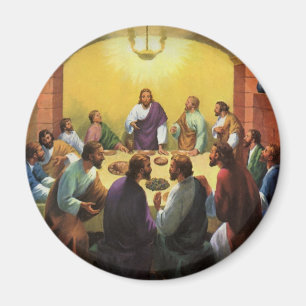 Vintage Religion, Letztes Abendmahl mit Jesus Chri Magnet