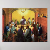 Vintage Religion, Letztes Abendmahl mit Jesus Chri Poster (Vorne)