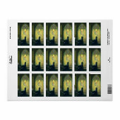 Vintage Religion, Nonnen Kirchenorgan Adressaufkleber (Vorne)