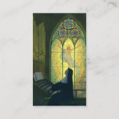 Vintage Religion, Nonnen Kirchenorgan Visitenkarte (Rückseite)