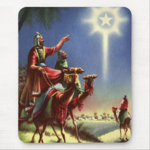 Vintage Religion, Weise Männer mit Stern von Bethl Mousepad