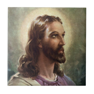 Vintage religiös, Jesus-Christus-Porträt mit Heili Fliese