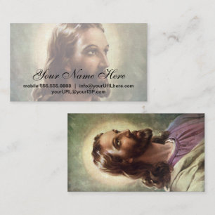 Vintage religiös, Jesus-Christus-Porträt mit Heili Visitenkarte