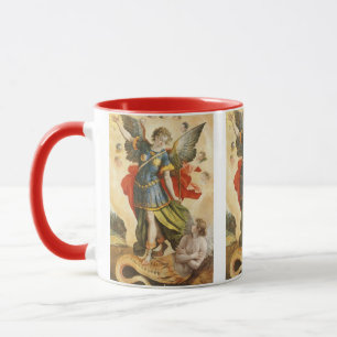 Vintage religiös, Sankt Michael besiegt Luzifer Tasse