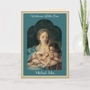 Vintage religiöse Baby-Jungfrau-Maria-Karte Karte
