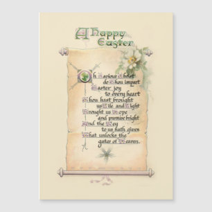 Vintage religiöse Frohe Ostern-Typografie-Schriftr Magnetkarte