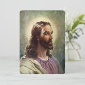 Vintage Religiöse, Jesus Christus Portrait mit Hal (Stehend Vorderseite)
