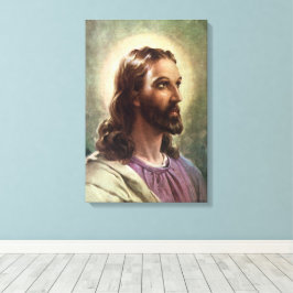 Vintage Religiöse, Jesus Christus Portrait mit Hal Leinwanddruck