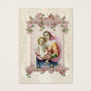 Vintage religiöse Jungfrau Mary Beerdigung katholi