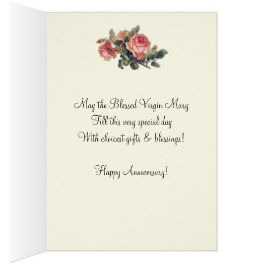 Vintage religiöse Jungfrau Mary Jubiläum Katholik (Innen (Rechts))