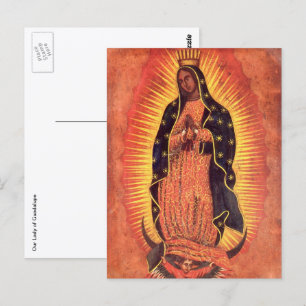 Vintage religiöse Jungfrau Mary Our Lady of Guadal Postkarte