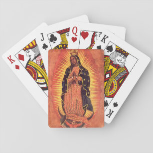 Vintage religiöse Jungfrau Mary Our Lady of Guadal Spielkarten