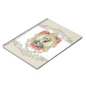 Vintage religiöse Jungfrau Mary Rose Notizblock (Linke Seite)