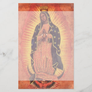 Vintage religiöse Jungfrau Mary unsere Lady von G Briefpapier