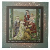 Vintage religiöse Keramik Tile + Wünsche Fliese (Vorderseite)
