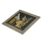 Vintage religiöse Keramik Tile + Wünsche Fliese (Seite)