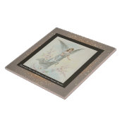 Vintage religiöse Keramik Tile + Wünsche Fliese (Seite)