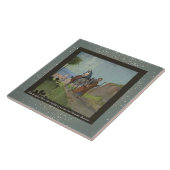 Vintage religiöse Keramik Tile + Wünsche Fliese (Seite)