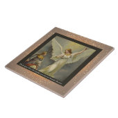 Vintage religiöse Keramik Tile + Wünsche Fliese (Seite)