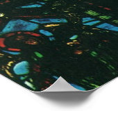 Vintage Religiöse Kirchenfenster aus festem Glas Poster (Ecke)