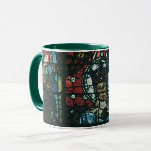 Vintage Religiöse Kirchenfenster aus festem Glas Tasse