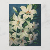 Vintage religiöse Osterfeiern, Lily-Blume Feiertagspostkarte (Vorderseite)