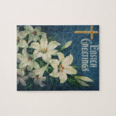 Vintage religiöse Osterfeiern, Lily-Blume Puzzle (Horizontal)