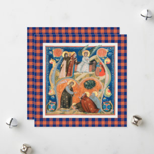 Vintage Religiöse Ostern Kunst im Büffel Karo Hol Feiertagskarte