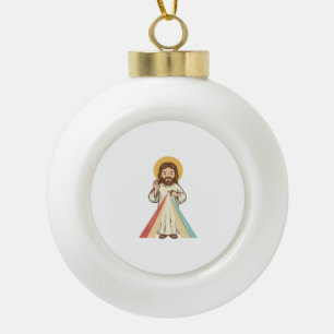 Vintage religiöse Segensvektor-Shirtgestaltung_1 Keramik Kugel-Ornament