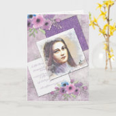 Vintage Religiöse St. Therese Katholische Novena Karte (Gelbe Blume)
