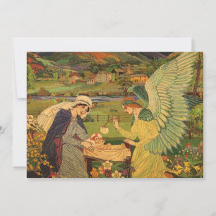 Vintage religiöse Tapestry mit dem Baby Jesus Chri