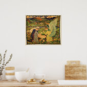 Vintage religiöse Tapestry mit dem Baby Jesus Chri Poster (Küche)