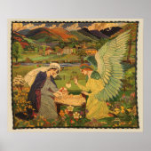 Vintage religiöse Tapestry mit dem Baby Jesus Chri Poster (Vorne)