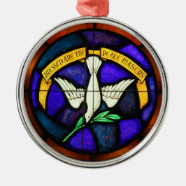 Vintage religiöse Verzierung Silbernes Ornament