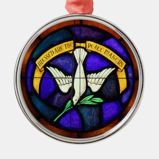 Vintage religiöse Verzierung Silbernes Ornament (Vorne)