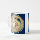 Vintage religiöse Weihnachten, Madonna und Kind Kaffeetasse (Vorderseite Links)